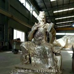 读春秋关公雕塑，铸铜人物雕塑