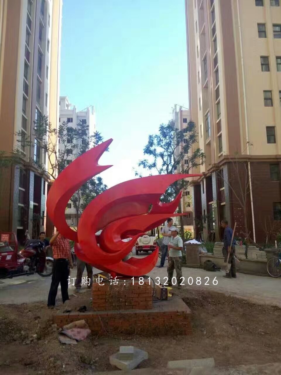 不锈钢飞翔雕塑，小区景观雕塑