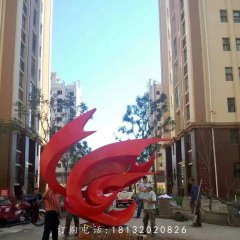 不锈钢飞翔雕塑，小区景观雕塑