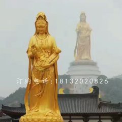 观音菩萨铜雕，大型佛像雕塑