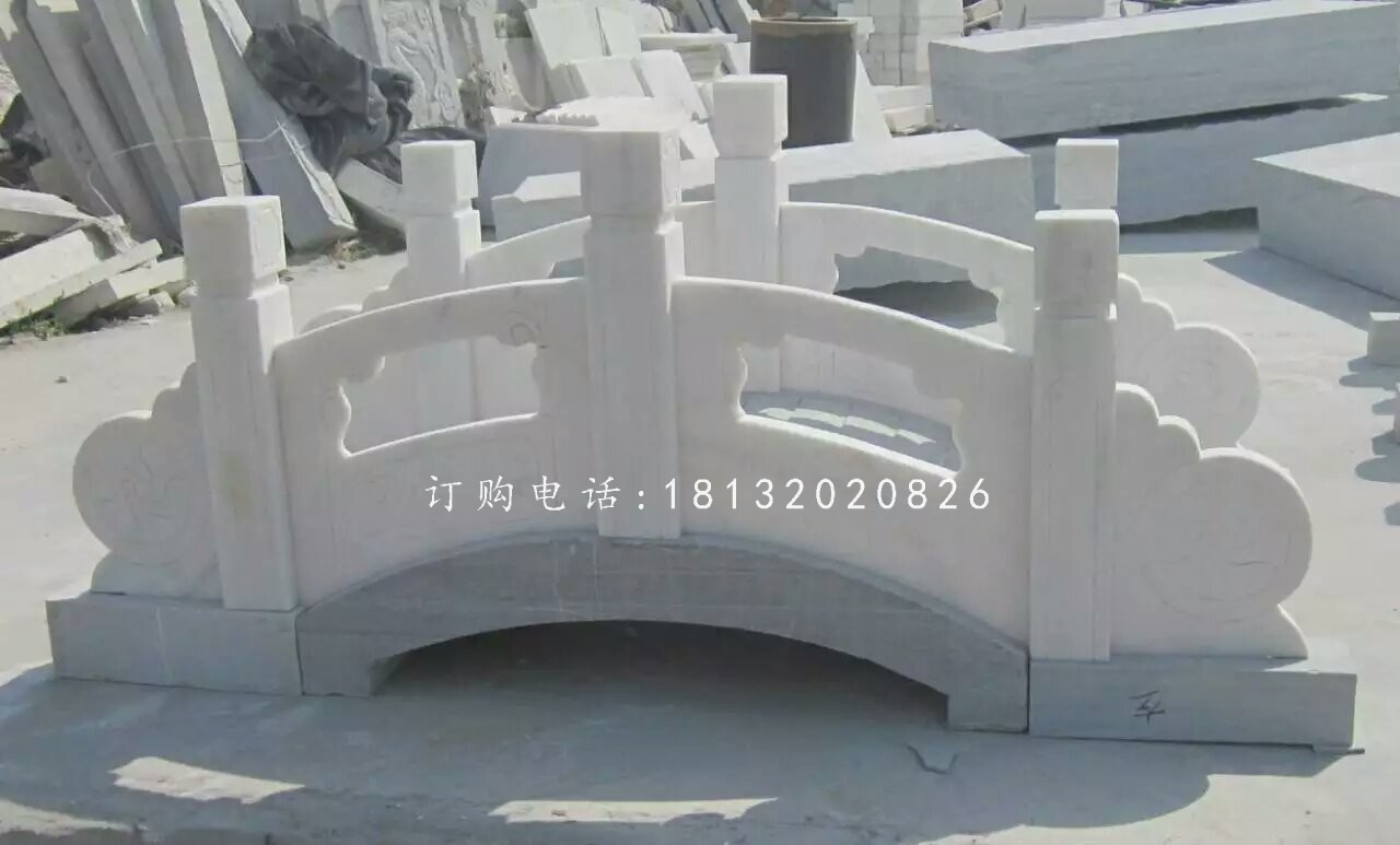 汉白玉石小桥雕塑 ，公园石桥雕塑