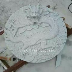 汉白玉石浮雕，石龙浮雕