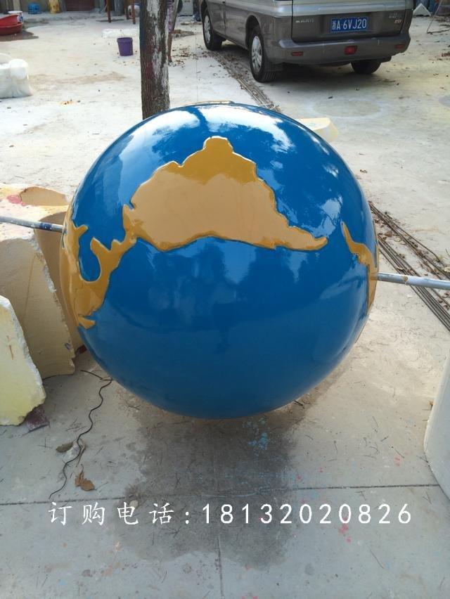 玻璃钢地球仪雕塑，玻璃钢仿真地球雕塑 (2)