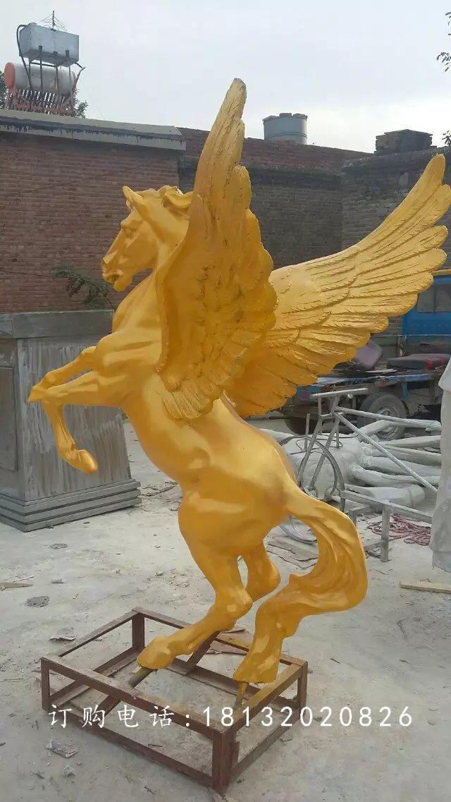 玻璃钢飞马雕塑，广场玻璃钢雕塑 (2)