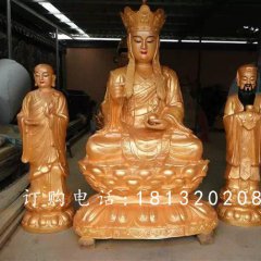 地藏王菩萨雕塑，玻璃钢坐式佛像