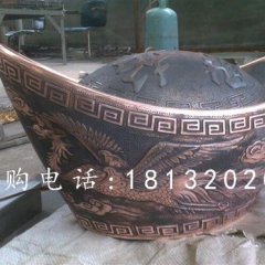 锻造元宝，锻铜元宝雕塑