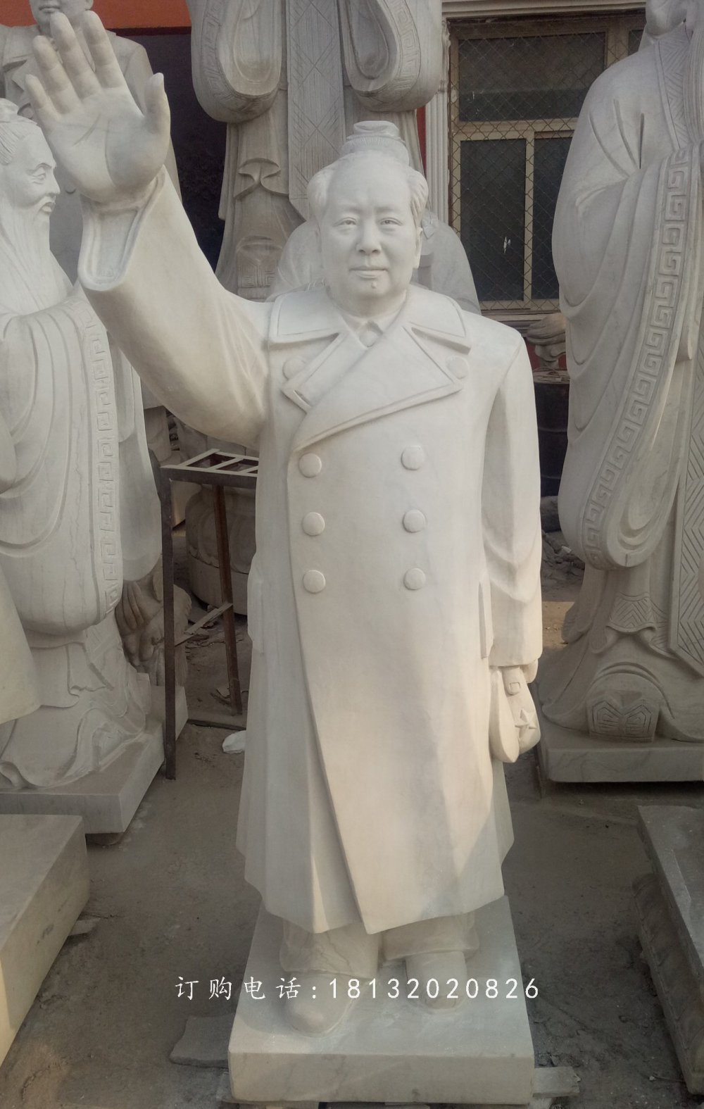 毛主席挥手石雕，广场伟人石雕
