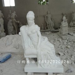 西方女王石雕，汉白玉人物石雕