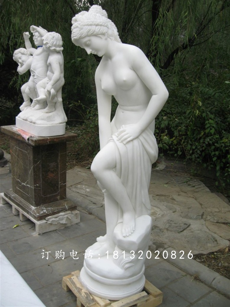 西方人物石雕，汉白玉美女石雕