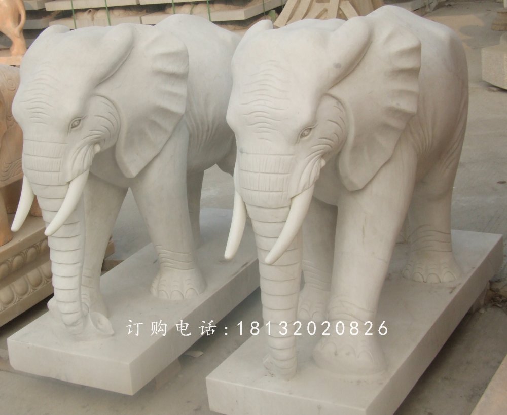 石雕大象，广场大象石雕 (2)1
