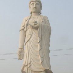 立式如来石雕，石雕佛像