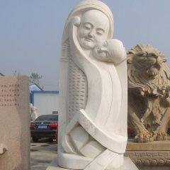 母子情石雕，公园抽象人物石雕