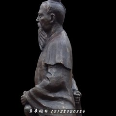 药王孙思邈铜雕，公园名人铜雕
