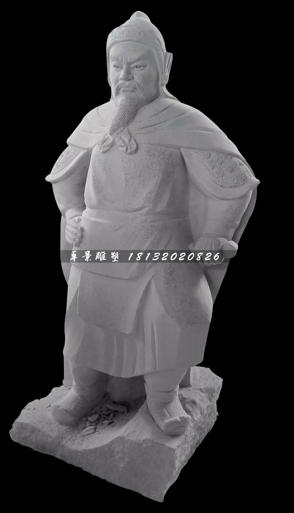 古代将军石雕，广场人物石雕