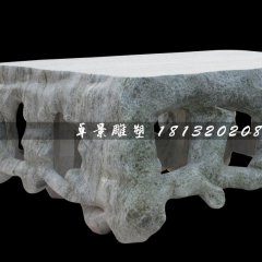 青石石桌，公园异形石桌