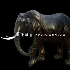 玻璃钢大象雕塑，仿真动物雕塑