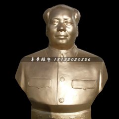毛主席铜雕像，广场伟人铜雕