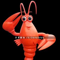 玻璃钢大龙虾，玻璃钢卡通雕塑