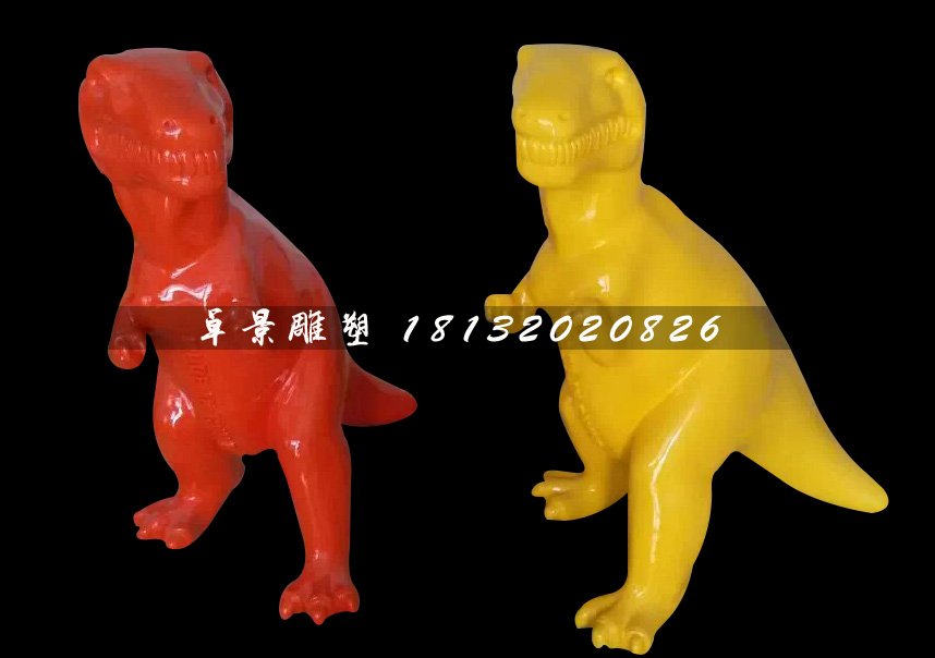 玻璃钢小恐龙雕塑，卡通恐龙雕塑
