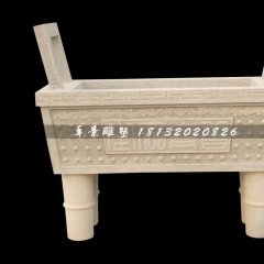 大理石香炉，四足香炉雕塑