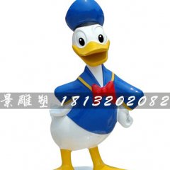 唐老鸭与米老鼠雕塑，玻璃钢卡通雕塑