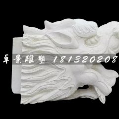龙头石雕，大理石喷水龙头雕塑