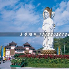 大型三面观音雕塑，汉白玉佛像雕塑