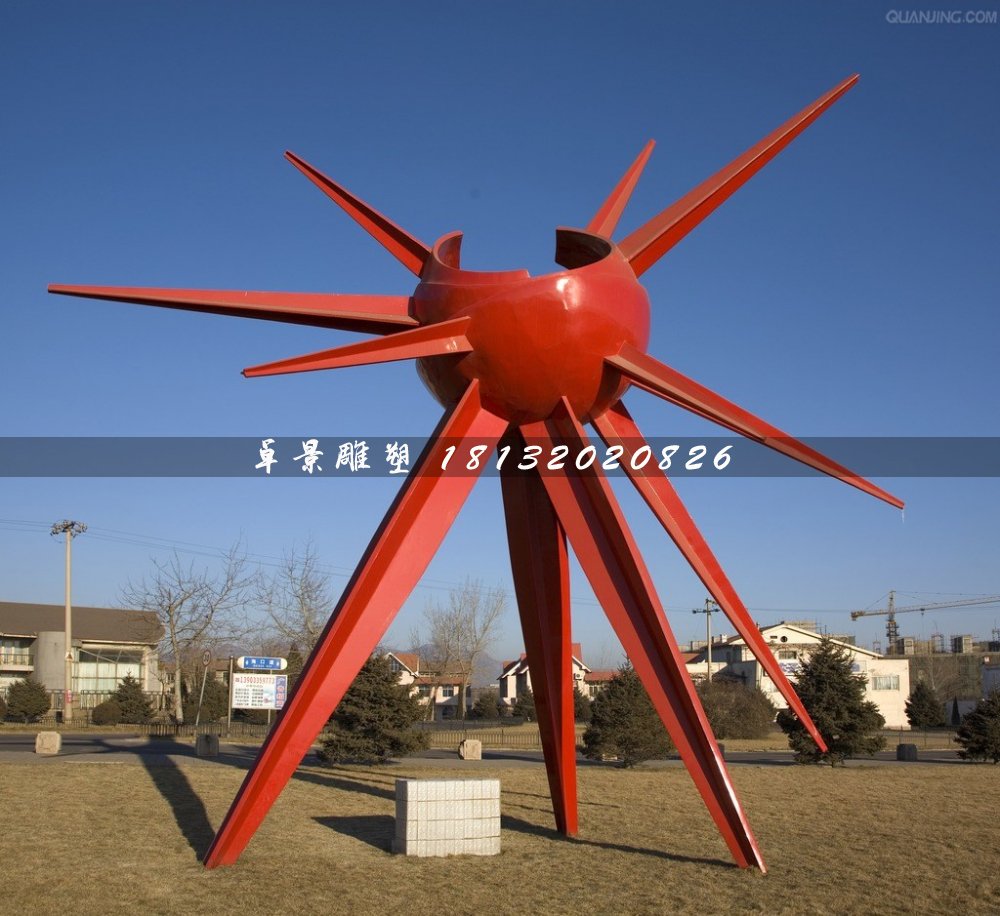 光芒雕塑，不锈钢广场雕塑