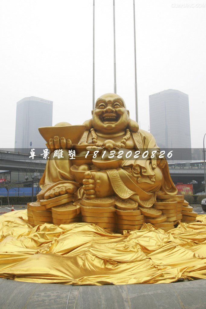 弥勒佛铜雕，广场大型铜佛像