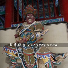 四大天王雕塑，玻璃钢彩绘四大天王