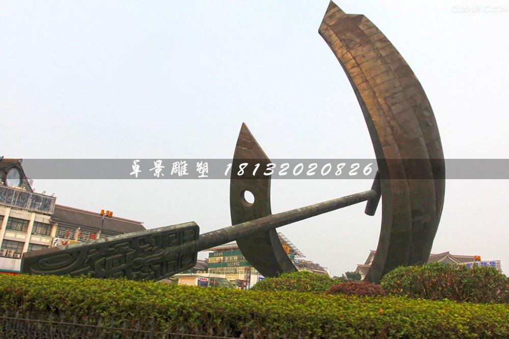 船桨不锈钢雕塑，大型广场雕塑 (1)