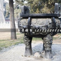 仿古铜鼎，广场三足铜鼎