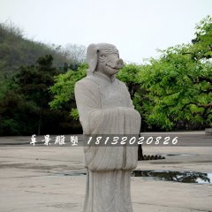 十二生肖石雕，兽首人身石雕
