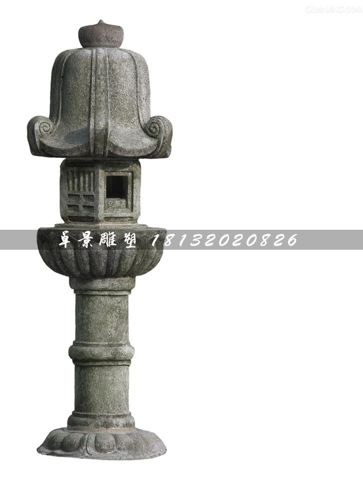 石灯雕塑，公园仿古石灯 (2)