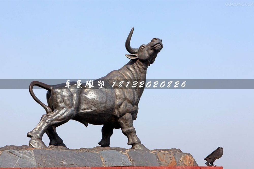 铜牛雕塑，广场动物铜雕