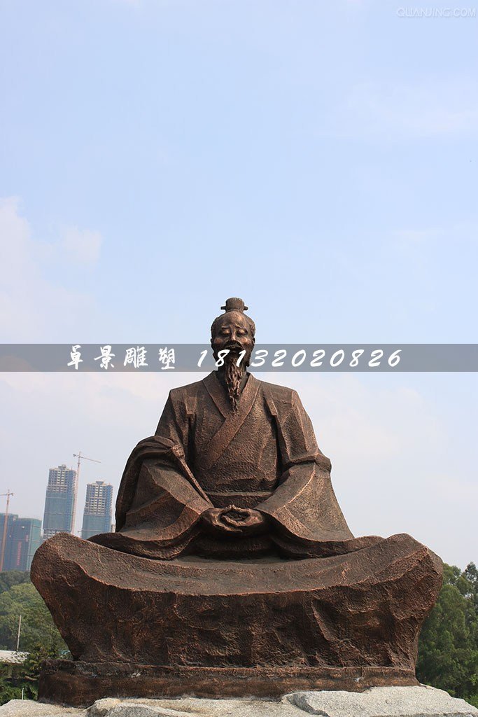 葛洪铜雕，古代医药学家铜雕 (1)