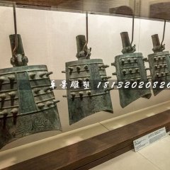 编钟铜雕，古代乐器铜雕
