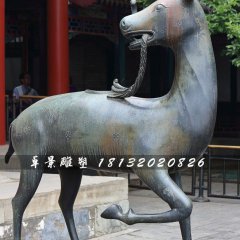 梅花鹿铜雕，动物铜雕
