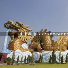 喷水龙雕塑，玻璃钢龙雕塑