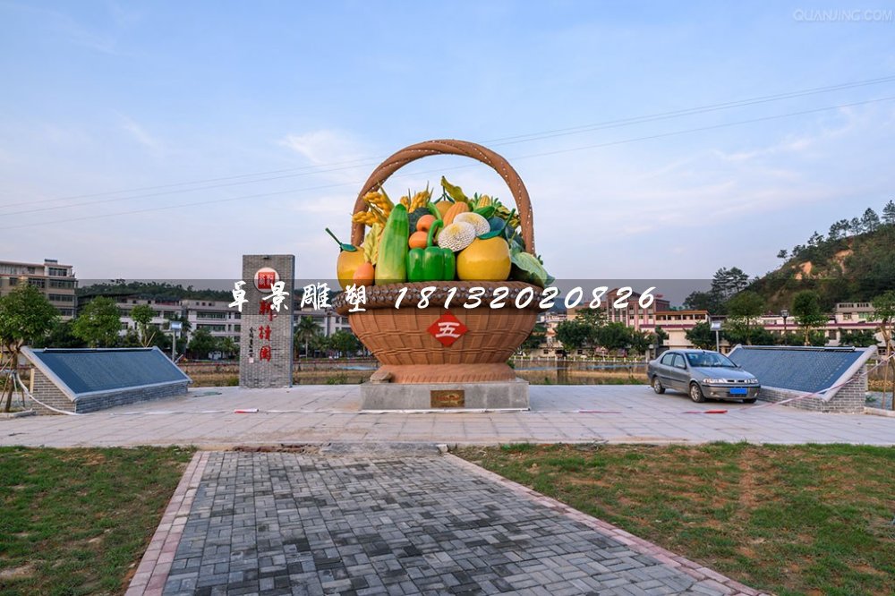 五谷丰登雕塑，玻璃钢蔬菜雕塑