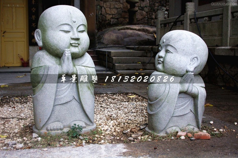小和尚石雕，公园小品石雕