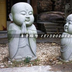 小和尚石雕，公园小品石雕