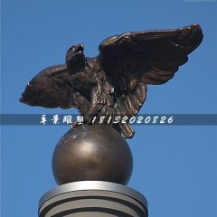 鹰踩球铜雕，广场动物铜雕