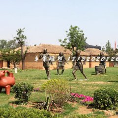 猿人铜雕，公园景观铜雕