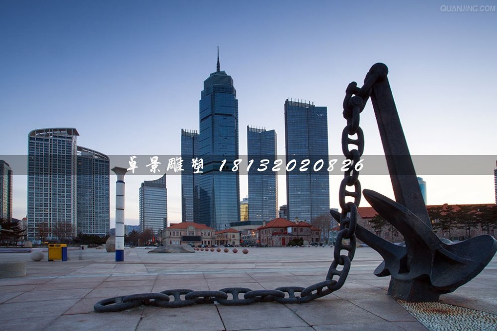 锚链铜雕，广场景观铜雕