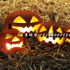 南瓜灯雕塑，玻璃钢南瓜灯雕塑
