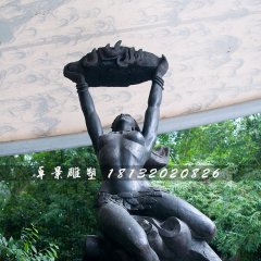 女娲补天铜雕，广场景观铜雕