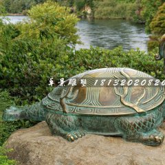 青铜龙龟雕塑，公园动物铜雕