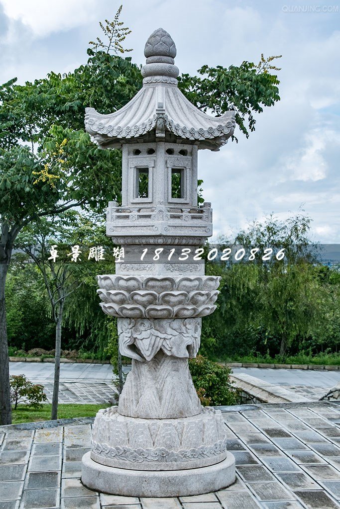 石灯雕塑，公园景观石雕