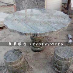 大理石桌椅雕塑，公园桌椅石雕